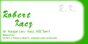 robert kacz business card